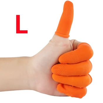 100 kozarcev Gume Anti-Slip Prst Posteljice Orange za Enkratno uporabo Zaščitna Prst Posteljice Za Elektronske, Popravila Enostavno Namestite