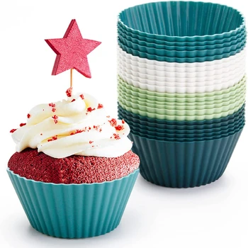 12Pcs Marcons Muffin Cupcake Pokal Krog Silikonsko Plesni Torto Peko Plesni Rojstni dan, Božič Kuhinja Torta Dekoraterstvo Orodja