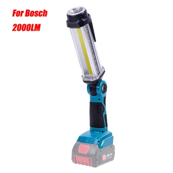 2000LM LED delovna Luč Prenosna Zunanja Svetilka Kampiranje Luči Navpično Downlight za Bosch 14,4 V-18V Li-ionska Baterija