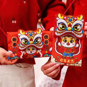 2024 Kawaii Rdeče Paketni Kitajski Zmaj Lunarnega Novega Leta, Rdeče Ovojnice Za Denar Kitajski Pomladni Festival Rdeče Ovojnice Za Otroke Darila