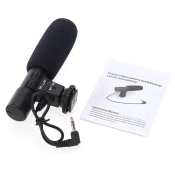 3,5 mm Univerzalni Mikrofon Zunanji Stereo Mikrofon Kamere, MIC-01 SLR Fotoaparat, Mikrofon Pribor Za DSLR Fotoaparat