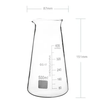 500 ml Erlenmajerico Tri kotu Gtk Kemijo Laboratory Borosilicate Trikotnik Transparentno Steklo Gtk z žlebu BREZPLAČNO LADJA