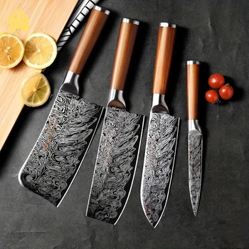 BAKULI Gospodinjski kovani kuhinjski nož, nož za sadje, kosti kabelski nož, kuharski nož, suši nož, kuhinja posebne nož