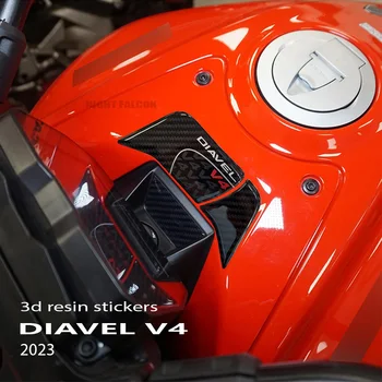 diavel v4 2023 Motocikel Pribor Ključ za Vžig Področju Zaščitnik 3D Epoksi Smolo Nalepke Komplet Za Ducati Diavel V4 2023-