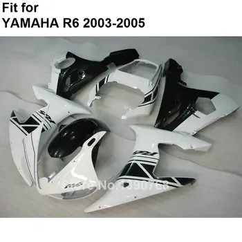 Karoserija komplet za Yamaha YZF R6 2003 2004 2005 klasična bela črna motocikel deli fairings kit YZFR6 03 04 05 BC10