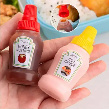 Mini Paradižnikov Ketchup Steklenico Prenosni Majhne Omako Posodo Solatni Preliv S Shrambo Za Bento Polje