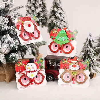 Nova Božič Ustvarjalno Dekoracijo Srčkan Santa Claus Snežaka Očala Vrtec Center Stranka Obleko Gor Rekviziti