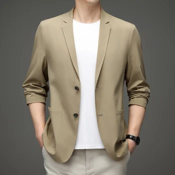 Pomlad Poletje Moške za Jopič 2023 Nove Moške Elegantne Eleganten korejski Slim Fit Suknjič Classic, Priložnostne Znamke Moških Oblačil