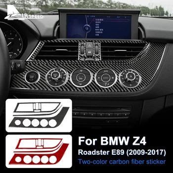 za BMW Z4 E89 Avto sredinski Konzoli izstopu Zraka Vent Plošči Kritje 2009-2017 Črnih Ogljikovih Vlaken Trim Nalepke, Dodatki Notranjost