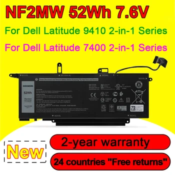 Za DELL Latitude 9410 7400 2-v-1 Serija NF2MW 02K0CK 0C76H7 0CHWV6 11P1P 41M98 Laptop Baterije 7.6 V 52Wh S Številko za Sledenje