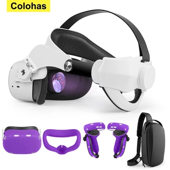 Za Oculus Quest 2 Halo Trak Primeru Vrečko za Shranjevanje VR Zaščitni Pokrov, Slušalke Glavo sprednji Pokrov Oči Pad Grip Ročaj Za Quest 2 VR