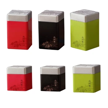 Čaj Embalaži Box Mini Prazno Čaj Tin Can Kvadratnih Tinplate Posode za Drobiž Čaj, Kava, Sladkarije, Piškotek, Začimbe 667A