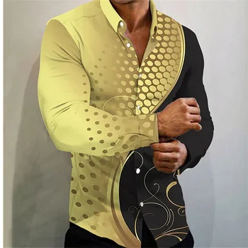 2023 nova moška majica 3D tiskanje osebnost graphic majica priložnostne moda river jopico prevelik dolgo sleeved majico vrh