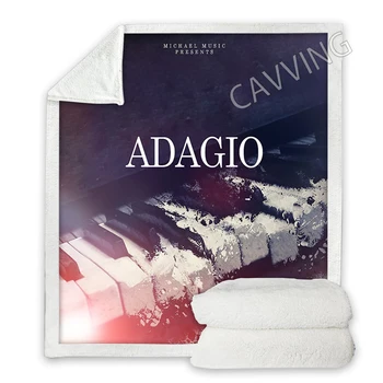 ADAGIO-Rock 3D Tiskanih Sherpa Odejo Pravokotnik Odejo Tekstil Runo Nosljivi Odejo, Vrgel Odejo Doma Dekor