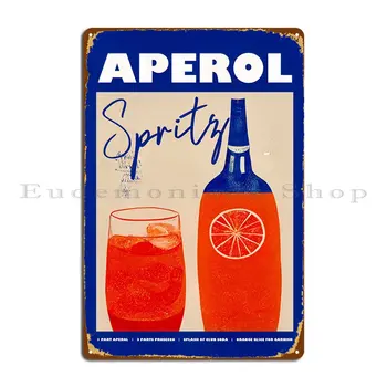 Aperol Spritz Modra, Oranžna Kovinski Znak Doma Steno Stensko Po Meri Klub Bar Kuhinja Tin Prijavite Plakat