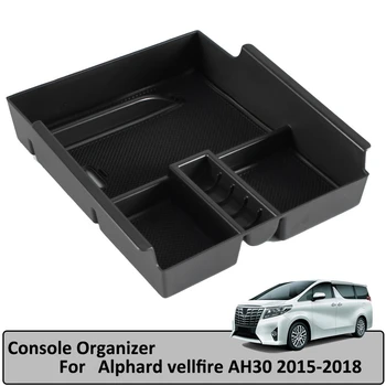 Avto Centralne Notranje zadeve Armrest Vstavite Organizator Škatla za Shranjevanje, Primerni za Toyota Alphard Vellfire 2015-2018