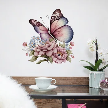 Beautiful Butterfly Stenske Nalepke, Kopalnica, Stranišče, Dnevna Soba Dekor Omara Hladilnik Otroci Soba Dekoracijo Doma Decals