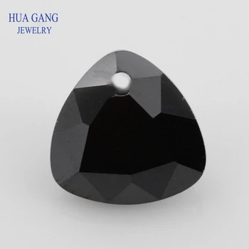 Eno Luknjo AAAAA Bilijonov Obliko Black Kubičnih Cirkonij Kamen Za Izdelavo Nakita Velikosti 4x4~12x12 Visoke Kakovosti CZ Kamen Kroglice