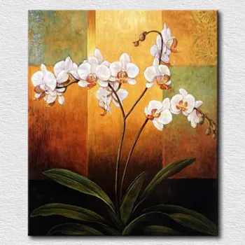 Handpainted Art Poslikave, Belo Cvetje na Platno za Dom Dekor Oljna slika, Stenske Slike za Najboljše Darilo Visoke Kakovosti