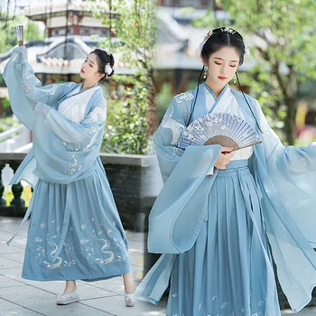 Hanfu Pari Starodavni Kitajski Letnik Hanfu Obleko Tradicionalno Obleko Han Dinastije Mečevalec Orientalski Ples Moški Ženske Stranka Obleko