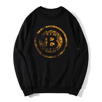 Manga Gothic Oblačil Vintage Goth Letnik Bitcoin Logotip Grunge Hoodie Bistvene Moških Prevelik Sweatshirts Športna Jopica