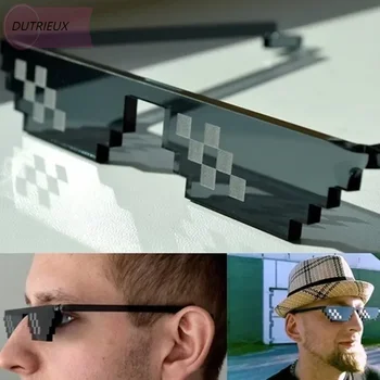 NOVA Zasnova Smešno Mozaik sončna Očala Thug Life sončna Očala Pixel Black Retro Igralec Robot sončna Očala Rojstni Cosplay Uslug