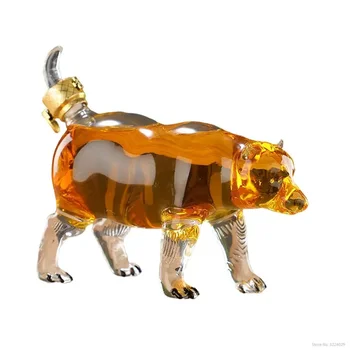 Polarni medved, ki je oblikovan novost živali design vino decanter lead -free stekla barware viski decanter za alkoholnih Pijač Škotskega Viskija