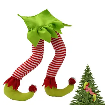 Santa Claus Elf Noge Bombaž Božič Elf Noge Za Božično Drevo Kamin Vrata Venci Avto Dekor Božič Santa In Elf Noge