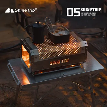 ShineTrip Prostem Satja Namizni Sežigalnice Kampiranje Pozimi Ambient Ogrevanje iz Nerjavečega Jekla BBQ Toplotno Odporen Tabela