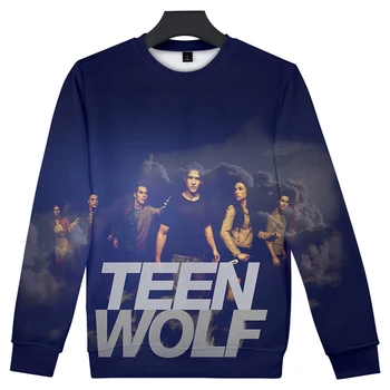 Teen Wolf znanstvena Fantastika 3D Tiskanih O-Neck Majica Ženske/Moški Dolg Rokav Jopice Harajuku Priložnostne Ulične Oblačila
