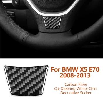 Za BMW X5 E70 X6 E71 2008-2013 Avto-styling Ogljikovih Vlaken Avto Volan Brado Dekorativne Nalepke Notranje zadeve Auto Accessoriess