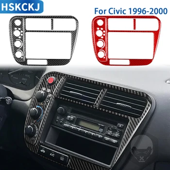 Za Honda Civic 1999 2000 Dodatki Iz Ogljikovih Vlaken Avto Notranjost, Klimatska Naprava Nadzorno Ploščo Trim Nalepke Za Dekoracijo
