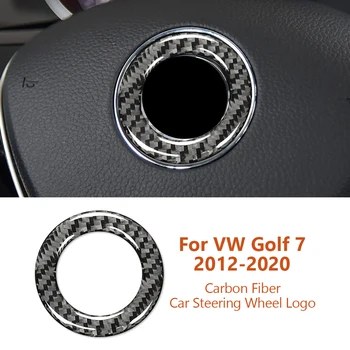 Za Volkswagen VW Golf 7 2012-2020 Avto-Styling Ogljikovih Vlaken Avto Volan Logotip Dekorativne Nalepke Auto Notranje zadeve Accesorios